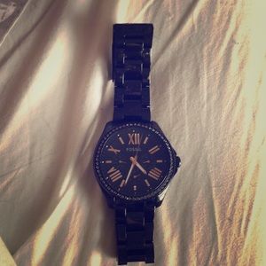Black Fossil watch